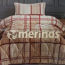 Merinos Comforter Set Çift Kişilik Yorgan Seti (220 x 240) Juni Bej