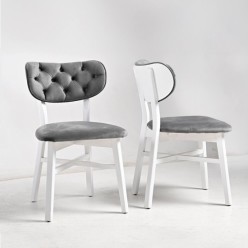 Cool Kartal Kapitone Sandalye Beyaz