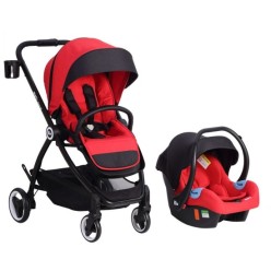KRAFT 908 SHARP Bebek Arabası Red + Oto Taşıma Koltuğu