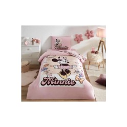 Özdilek DSNY Tek Kişilik Ranforce Nevresim Takımı – Pembe Minnie Garden