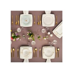 Karaca Fine Pearl Sole 62 Parça 12 Kişilik Kare Yemek Takımı