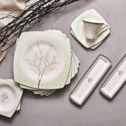 Karaca Fine Pearl Banyan 26 Parça 6 Kişilik Kare Kahvaltı/Servis Takımı