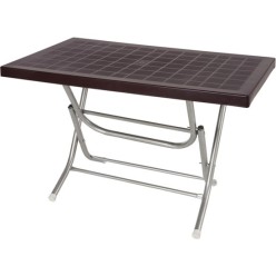 Comfort Masa Koknar 70x120 cm Metal Ayak Kahverengi 