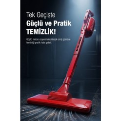 Fantom Pratik-S P 1200 Dikey Elektrikli Süpürge Kırmızı