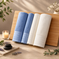 Özdilek Quadruple Koyu Mavi - Açık Sarı Best Hamam Takımı