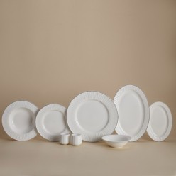 KORKMAZ A9872 Viyana Collection 53 Parça Platin Yemek Takımı