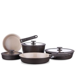 KORKMAZ A2791-2 Nova Pratika Robusta 10 Parça Tencere Seti