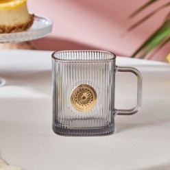 Karaca Madalyon Mug 340 ml Bardak Gri