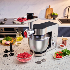 Karaca Multichef Ultra Inox Kıyma Çekme / Sucuk-Sosis / İçli Köfte Aparatlı Hamur Yoğurma Makinesi 2000W 8L