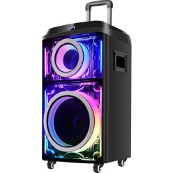 Onvo OVPS120F 120W Taşınabilir Karaoke Bluetooth Hoparlör Siyah
