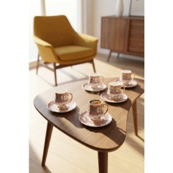 Acar Brenda NG-09500/12 6 Kişilik 12 Parça Porselen Kahve Fincan Takımı 90 ml