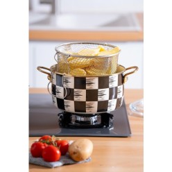 Acar Qualita King Emaye Pyrex Kapaklı Kızartma Tenceresi XAP-22-0249/6