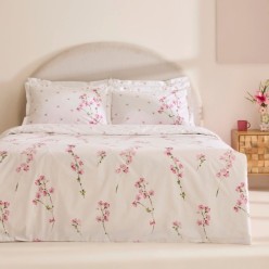 Karaca Home Natera %100 Pamuk Çift Kişilik Nevresim Takımı Pembe