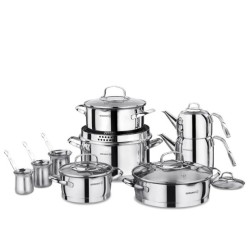 Korkmaz Steama 15 Parça Hiper Set Çelik Çeyiz Seti A1702