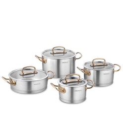 Korkmaz Proline A1149 8 Parça Rosa Gold Tencere Seti 