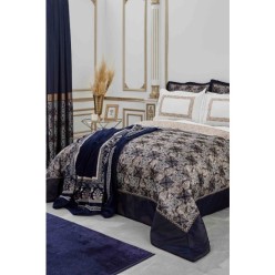 Karaca Home Salvatore Lacivert Perde Hediyeli 12 Parça Çeyiz Seti