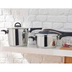 Emsan Up-line Golden Pink Klasik Paslanmaz Çelik Düdüklü Tencere Seti 4+6 Lt