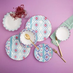 Karaca Chevron 24 Parça 6 Kişilik Porselen Yemek Takımı